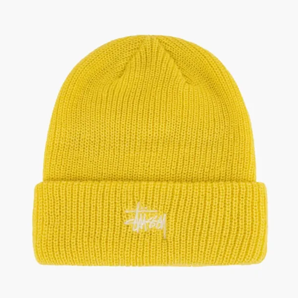 Stussy Basic Cuff Beanie Yellow