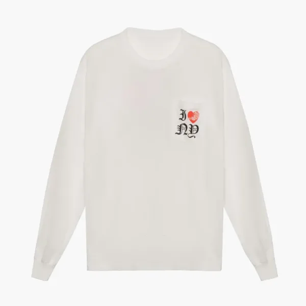 Chrome Hearts I Heart NY Long-Sleeve T-Shirt White