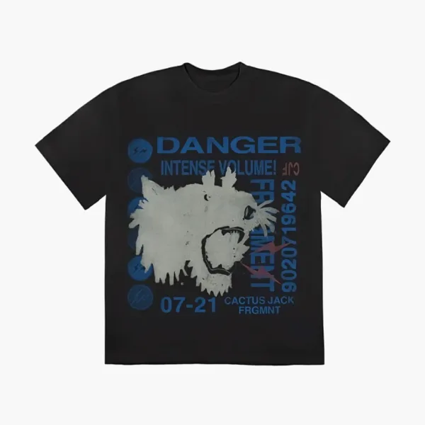 Travis Scott Cactus Jack X Fragment Danger Tee Washed Black