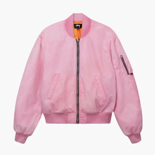 Stussy Dyed Nylon Bomber Pink