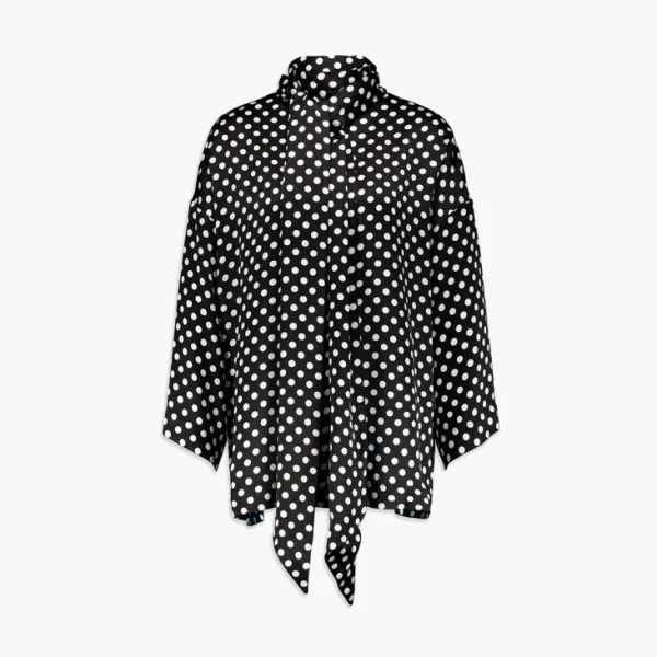 Saint Laurent Satin Blouse Black