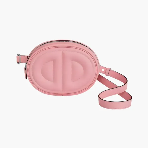 Hermes In The Loop Swift Calfskin Pig Nose Fanny Pack Pink