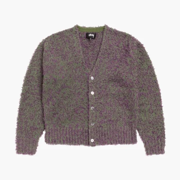 Stussy Textured Cardigan Purple/Green