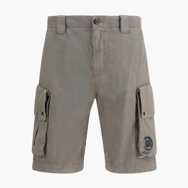 C.P. Company Cotton Gabardine Bermuda Shorts Stone Grey