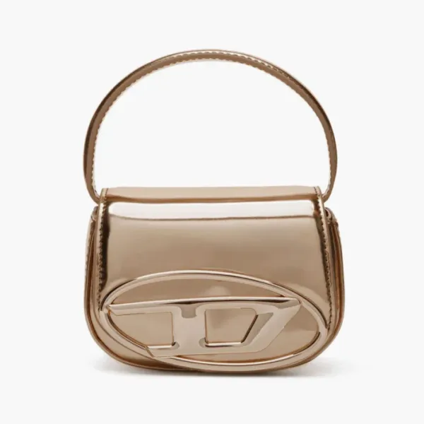 Diesel 1DR Iconic Mini Bag Mirrored Leather Bronze