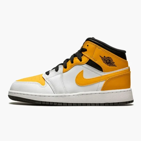 Air Jordan 1 Mid GS White / University Gold