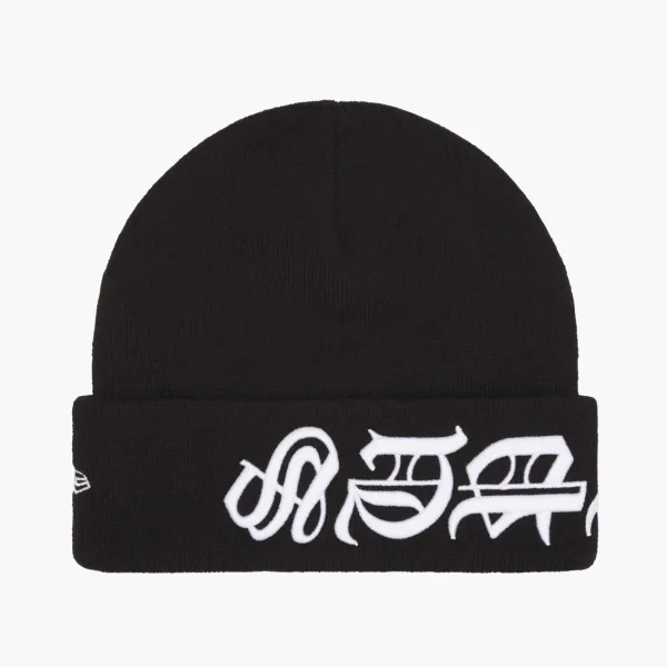 Supreme New Era Blackletter Beanie Black