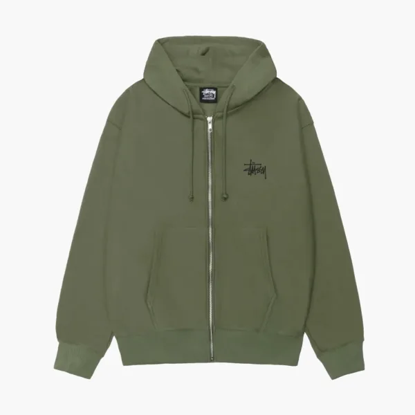 Stussy Big & Meaty Zip Hoodie Olive