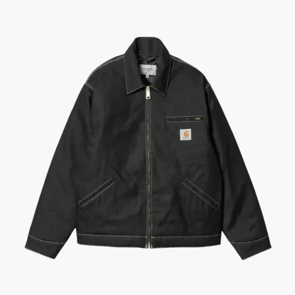 Carhartt WIP OG Detroit Jacket Black Stone Washed