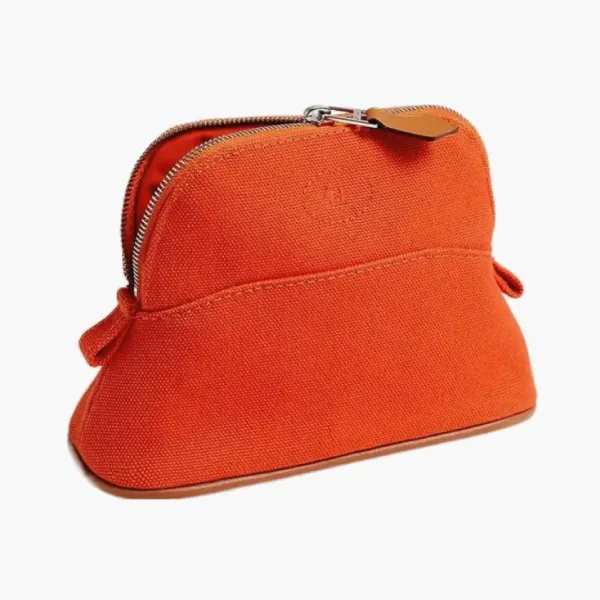 HERMES Bolide Canvas Bowling Bag Orange