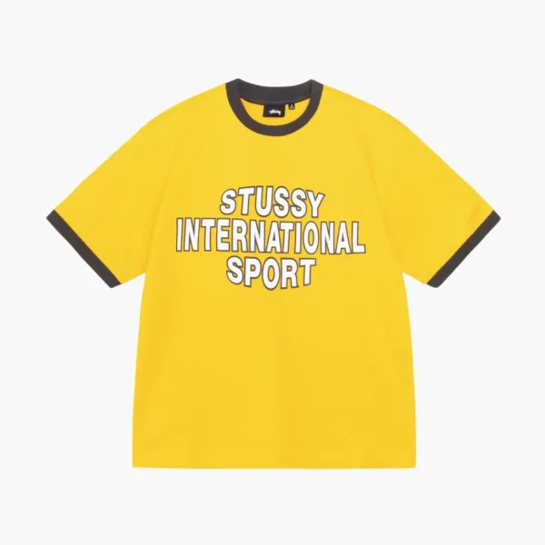 Stussy Sport Ringer Tee Gold