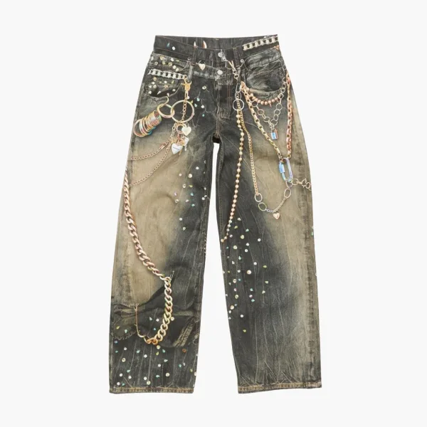 Acne Studios 1981 Loose Fit Jeans -Year of the Horse Black/Multi