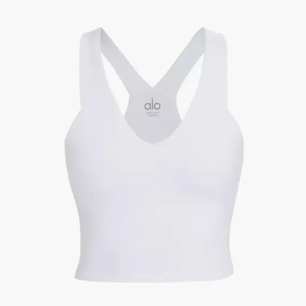 Alo Airbrush Real Bra Tank Real White