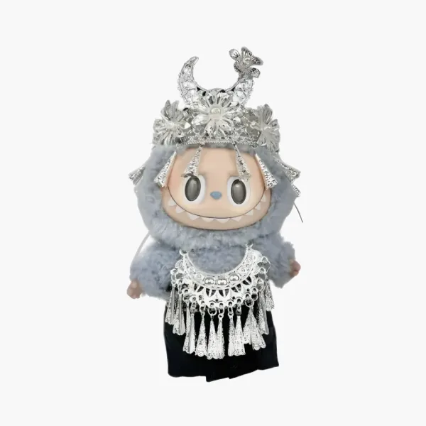 Pop Mart Labubu The Monsters Sea Salt Coconut Grey Lace Dress