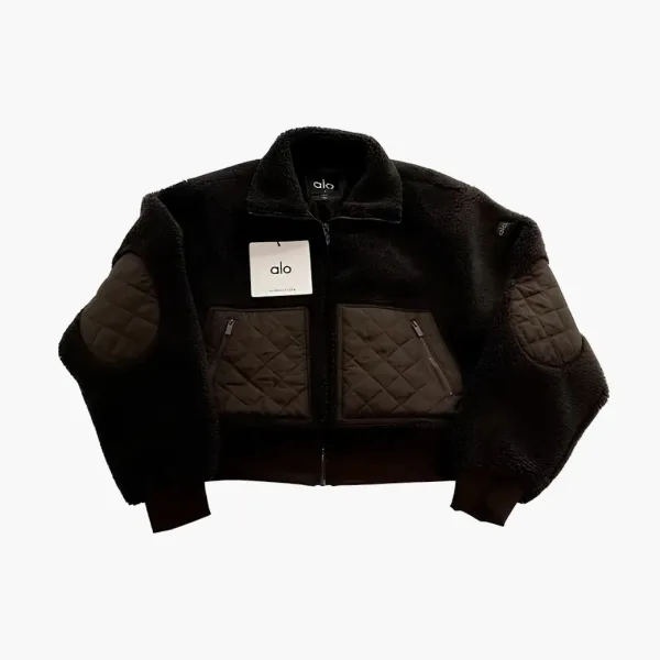 Alo Yoga Sherpa Edge Bomber Espresso