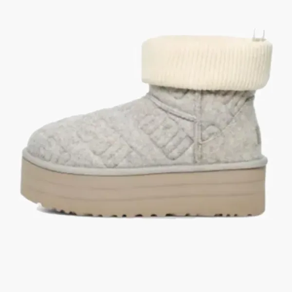 Wmns Classic Mini Platform Felted Boot 'Grey'