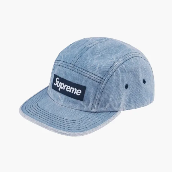Supreme Washed Chino Twill Camp Cap  Denim