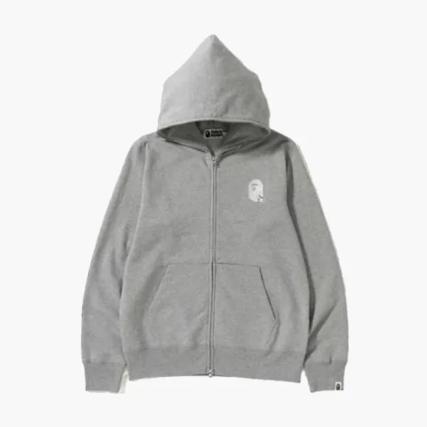 A Bathing Ape Ape Head Full Zip Hoodie Grey