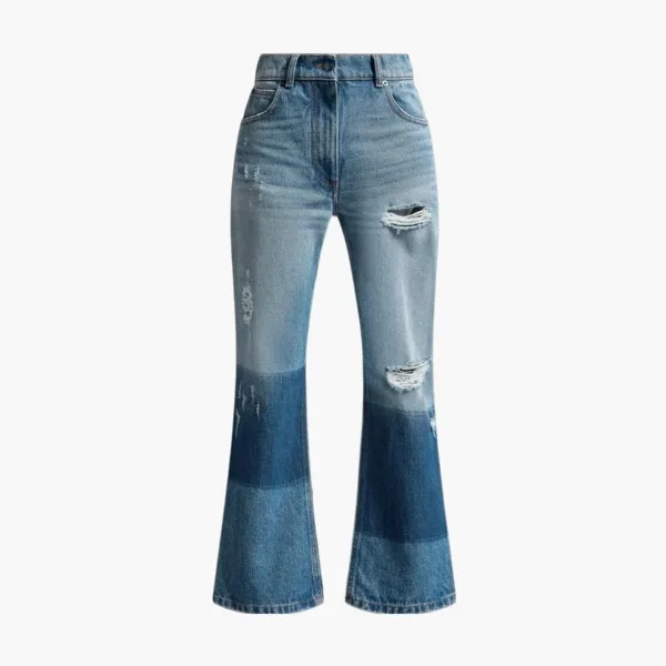 Moncler x Palm Angels Star Intarsia Jeans Ocean Blue