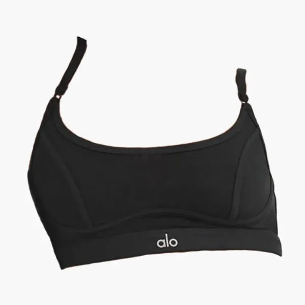 Alo Yoga Mesh Dream Glow Bra Black