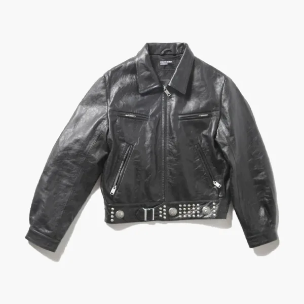 Enfants Riches Déprimés Studded Scorpio Rising Leather Jacket Black