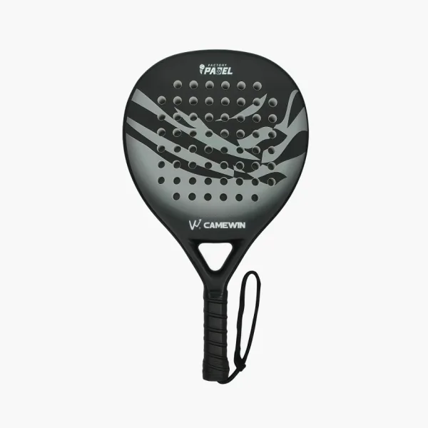 Camewin Paddle Carbon Fiber Beach Tennis Racket Black White Foam