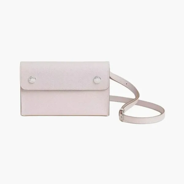 Hermes Hermèsnap Epsom Calfskin Shoulder Bag Light Purple