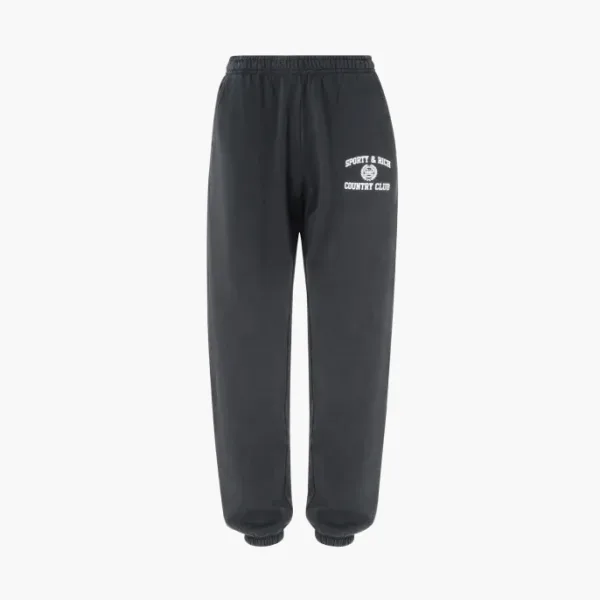 Sporty & Rich Logo-embroidered Track Pants  Black