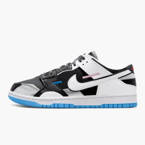 Nike Dunk Low Scrap Mismatch / Black Neutral Grey University Blue White