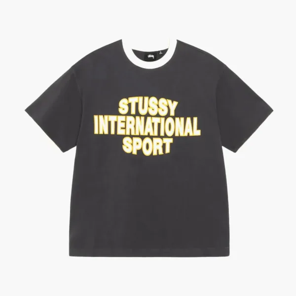 Stussy Sport Ringer Tee Black