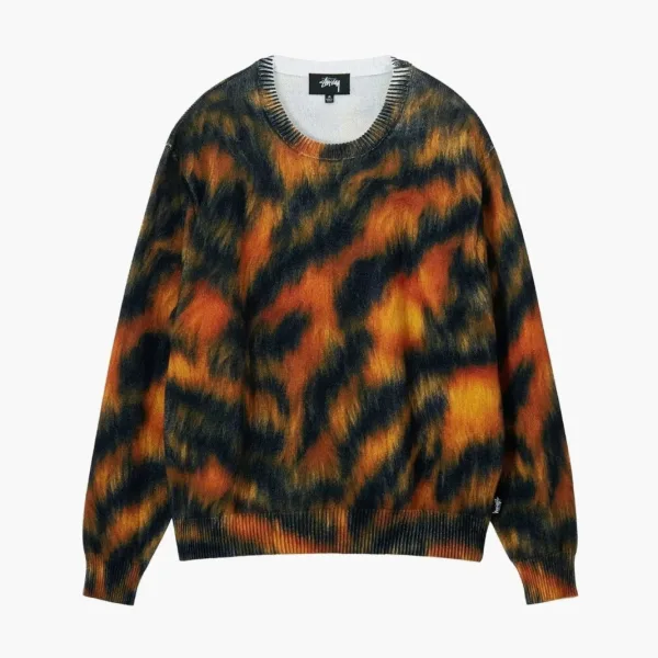 Stussy Printed Fur Sweater Tiger