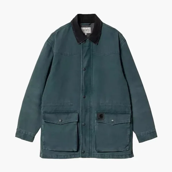Carhartt WIP Chore Coat Corduroy Collar Teal