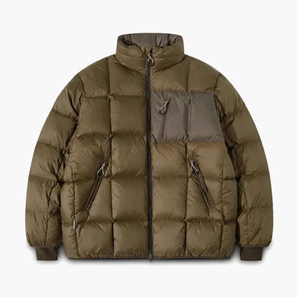 Nothomme Stand Collar Down Jacket Khaki Brown