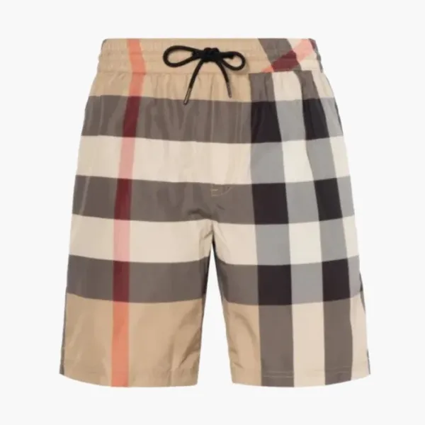 Burberry Check Drawcord Swim Shorts Archive Beige