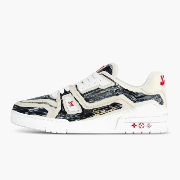 Louis Vuitton Trainer Colored In White Black