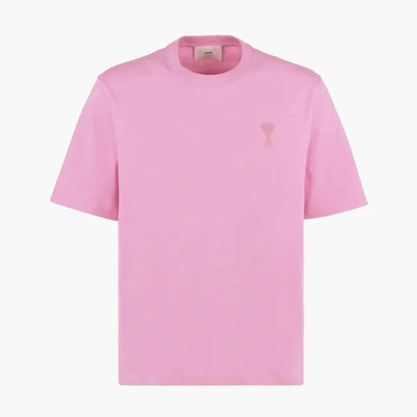 Ami Paris Ami De Coeur Tonal Boxy Fit T-Shirt Candy Pink