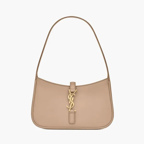 Saint Laurent Mini Bag Le 5 À 7 In Smooth Leather Dark Beige