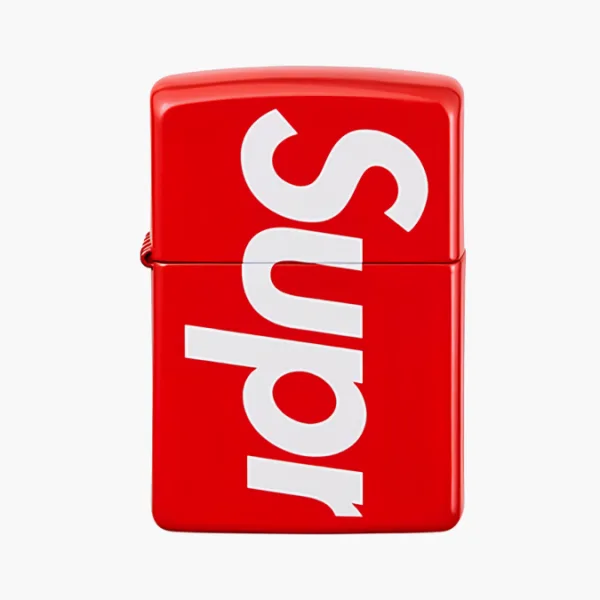 Supreme Logo x Zippo Red White