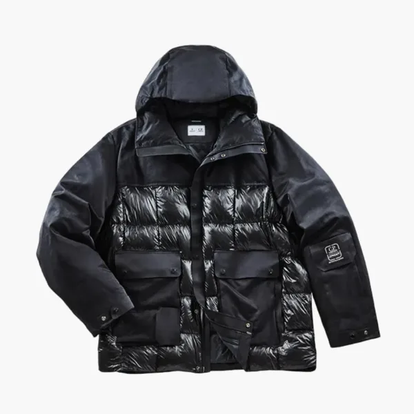 Spyder x C.P. Company AAC Spliced ​​Limited Edition Hooded Down Jacket Black