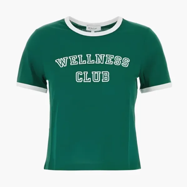 Sporty & Rich Logo Printed Crewneck T-Shirt Green