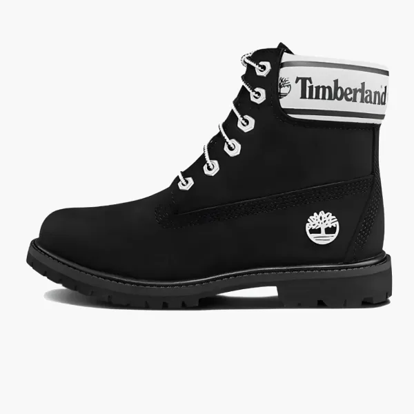 Timberland 6 Inch Premium LF WMNS Black Nubuck Logo