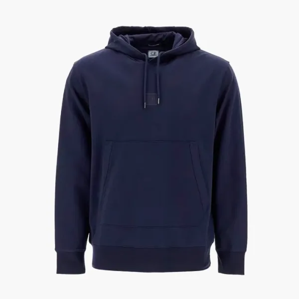 C.P. COMPANY Hooded Sweatshirt In Stretch Jersey Sky Captain Blue