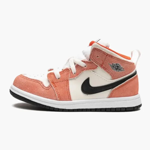 Air Jordan 1 Mid TD Orange Suede