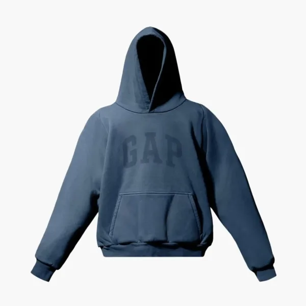 Yeezy X GAP X Balenciaga Dove Shrunken Hoodie Dark Blue
