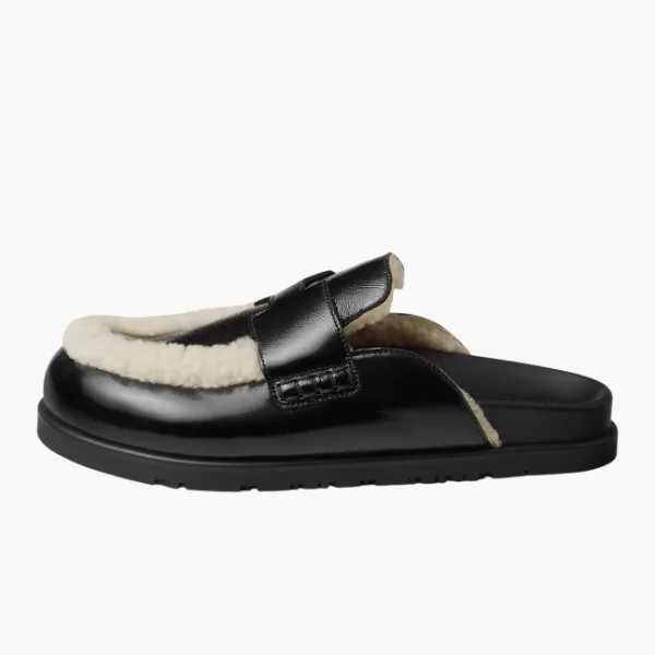 Hermes Go Mule Noir / Ecru