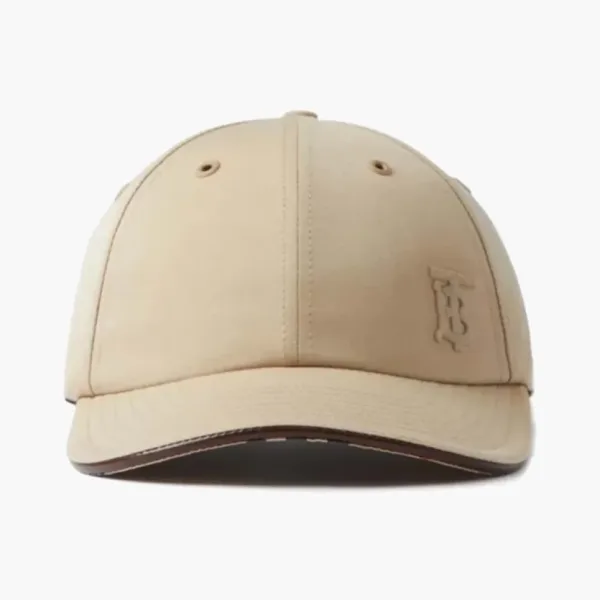 Burberry Monogram Motif Tropical Gabardine Baseball Cap Honey