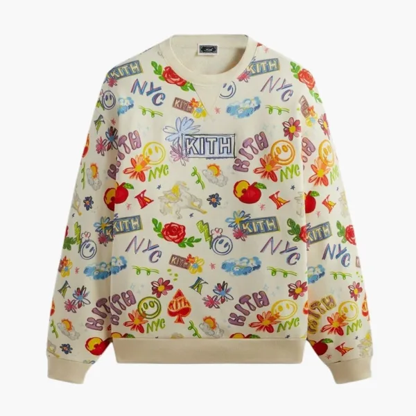 Kith Sketchbook Nelson Crewneck Sandrift