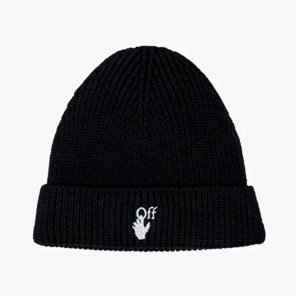 Off-White Hand Off Logo Wool Beanie Black