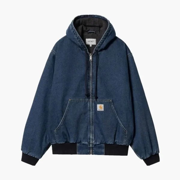 Carhartt WIP Active Jacket Hooded Blue Denim