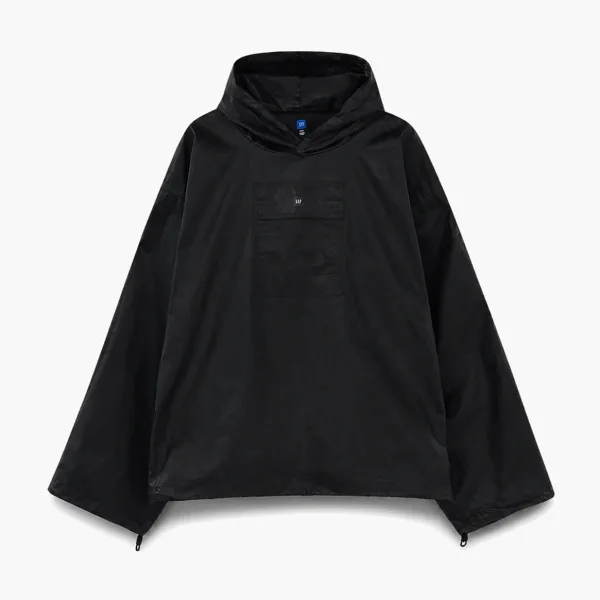 Yeezy X GAP X Balenciaga Coated Hooded Jacket Black